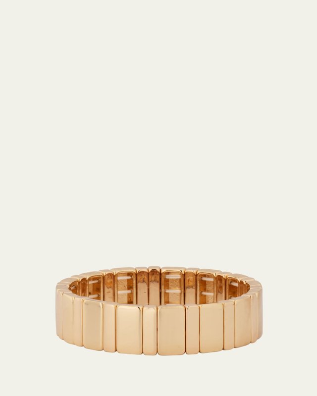 Gold Plated Elastic Bracelet. 6"L